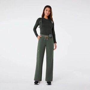 Figs Moss Wide-Leg Scrub Pants